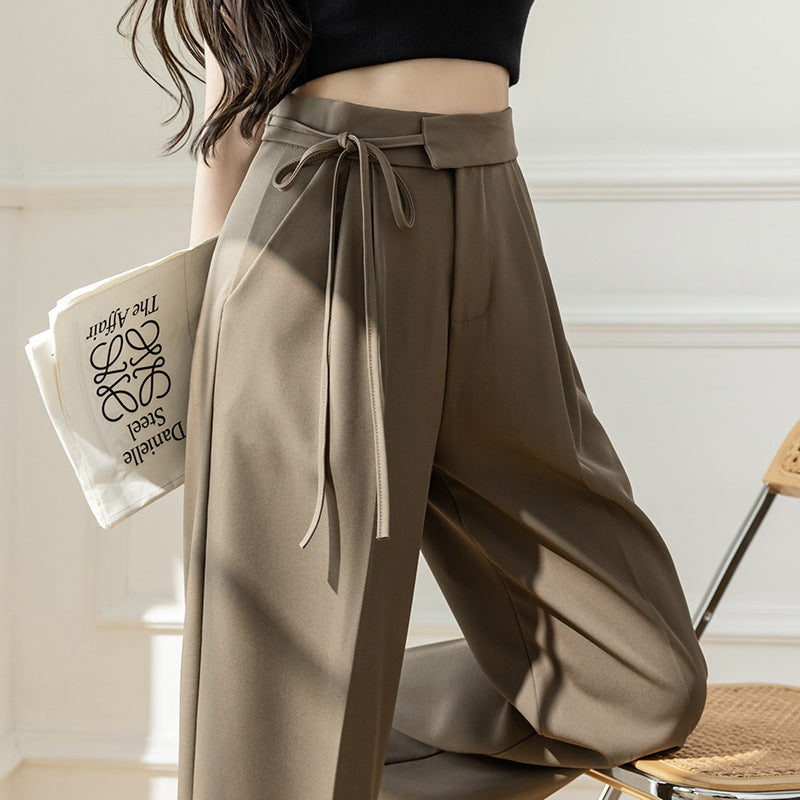 ハイウエスト ワイドスラックス high waist wide slacks - スラックス